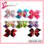 2 Layers ribbon bow tie hair jewelry wholesale 5" big hair ribbon bow with alligator clip