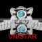 Vnistar antique Silver plated european beads with 6 pieces stone beads in different colors for bracelet, size in 11*13mm PBD1015