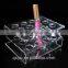 multilevel acrylic cosmetic display stands in supermaket