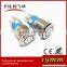 19mm momentary stainless steel 6vdc ring white LED panel push button switch