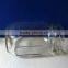 500ml 17oz clear glass honey jars with round design SLJd118