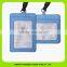 Leather rectractable lanyard id name badge holder