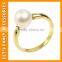 Wholesale Plastic Pearl Decorate Silver Rings for Women PGRG0078