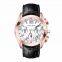 Sports Leather Band Rose Gold Multifunction Chronograph Men Watches