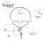China Jewelry Fashion Wholesale Ruby Zirconia Pendant Jewelry Set, Earring And Necklace Wedding Jewellry Set for Bride