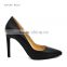 ladies high heel safety shoes black office shoes