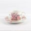 Beautiful custom printed tea cup and saucer set china wholesale