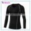 Dry Fit Polyester Spandex Long Sleeve Running Shirt Yoga Wear Compression Shirt for Women