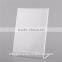 Acrylic stand menu holder, restaurant menu holder 5x6, plastic menu holder