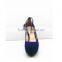 dark blue italian women platform shoes