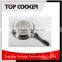 Forged aluminum ceramic compartment frying pan with induction bottom