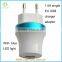 Wholesales 1.5A EU Socket Single Port Slim USB Adapter With Blue LED light Wall Charger