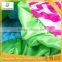 Personalized Hot Pink Chevron With Blue Dots Minky Ruffled Baby Minky Blanket