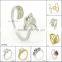 2015 Latest Design Diamond Copper Ring Plated Gold Wedding Ring Supplier
