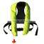 Leather fashion inflatable life jacket for kayak fishing