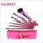 Professional 7 PCS Makeup Brushes Set Tools Make-up Toiletry Kit Wool Brand Make Up Brush Set Case Cosmetic Foundation Brush