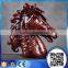 Wholesale home animal decoration craft statues red resin horse head sculpture