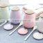 creamics milk cup with spoon & lid