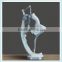 polyresin dancing girl figurine dance sculpture modern for home decoration