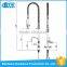 factory OEM&ODM Commercial Pre-rinse long neck brushed treatment 304 stainless steel health water faucet