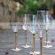 new design lead free clear crystal 380ml beer wine glass with rose gold stand