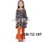 2015 new Pumpkin china wholesale little girls clothing sets Halloween outfit 100% cotton childrens boutique remake clothing sets