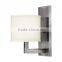 Factory price hot sale the lighting book tibet contemporary satin chrome wall light with fabric wall light shades