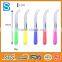 Different colorful plastic handle cheese knife set