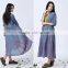 summer long Linen dress for fat woman