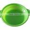 High quality! foldable round shaped silicone travel food steamer