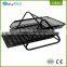 Triangle support 2 tier black metal mesh desk office file magazine rack