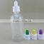 clear 30ml glass dropper bottle for essential oil with childproof cap