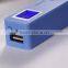 Fashion Gifts manufacturer price LCD display 2600mah lipstick power bank charger for mobile phone