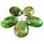 30x40mm big oval forest green imperial jasper cabochon beads,gemstone pendant cabochon stone beads set for rings,4120033