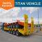 Titan detachable lowboys 3 4 axles tons used semi lowbed trailer with spare tire