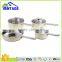 Hot item red color 7pcs cookware set stainless steel cookware kitchen ware set