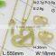 Hot selling heart style gold color jewelry set from china suppliers jewelry