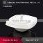 Square design special style pure white ceramic dinner set