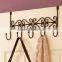 VIVINATURE 5 HOOK CHROME SWIRL OVER THE DOOR DECORATIVE COAT CLOTHES HANGER HOOKS