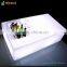 Hot sale square wine glass display box with led light