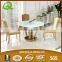 TH347 modern design round tempered glass dining room table