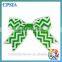 cute kids hair accessories green cheer bow/hair clips for girls
