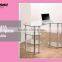 PC Computer Desk Office Furniture Metal Study Desk Glass Computer Table