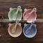 logo customized factory 4 colors baby wheat straw bowl