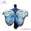 Sea blue butterfly cloak women swim Beach wear dress Cover Up