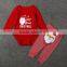 New arrival santa claus long-sleeve jumpsuit and pants two piece sets christmas gift