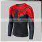 Spandex / polyester Sublimation Short sleeve Compression Shirts