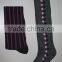 fashion combed cotton jacquard knee high socks
