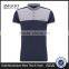 MGOO Fashion Style Offical Navy Blue Golf Polo Shirts With Pockets Chest Panel Striped