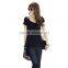 Moq.1pc lace design hollow stitching slim simple blank korean t shirt,Summer style t shirt,t shirt design